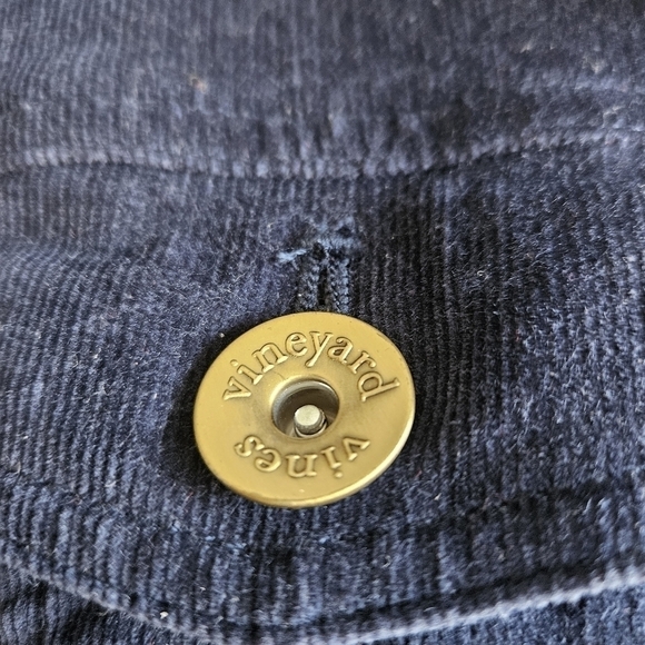 Vineyard Vines Womens Jacket Medium Blue  Cotton Corduroy Button Front Casual - Picture 5 of 9